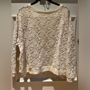 Free People Lace Oversized Sweater